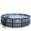 Rámový bazén EXIT ø488x122cm (12V filtrační čerpadlo) - šedý