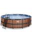EXIT Frame Pool ø488x122cm (filtro 12v Sand ) - aspecto de madera