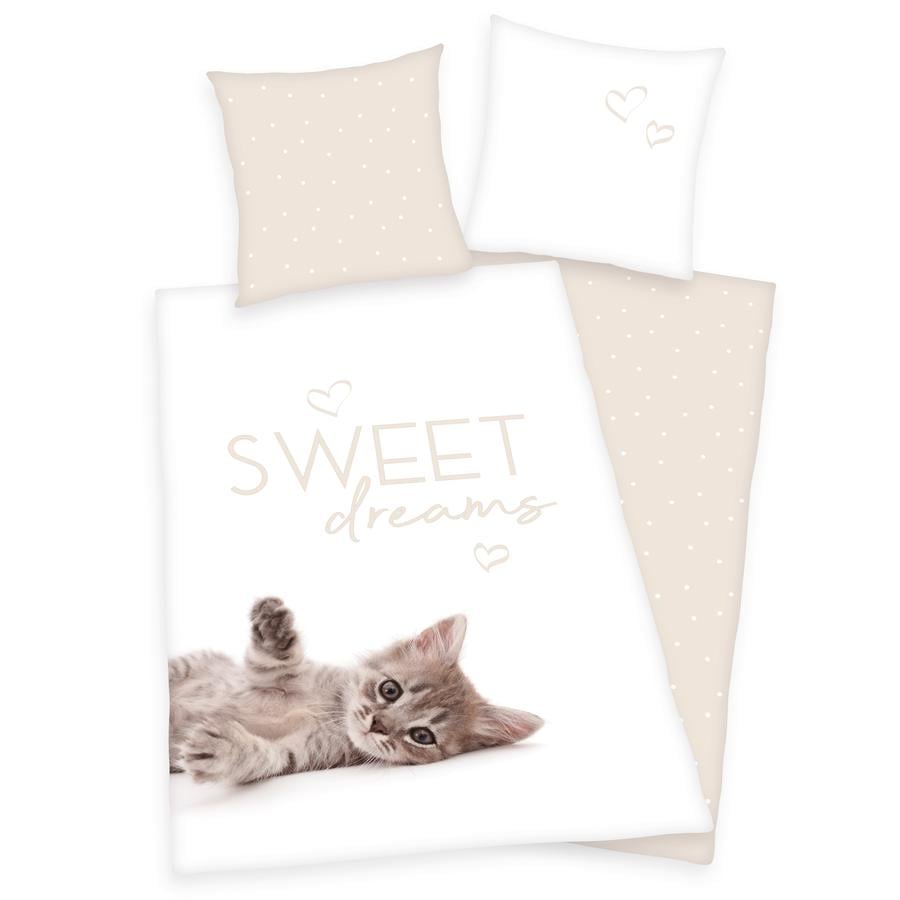 HERDING Sänglinne katt - Sweet dream s 135 x 200cm