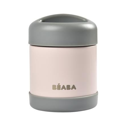 BEABA Portionsbehälter aus Edelstahl 300 ml in dunkelgrau/hellrosa
