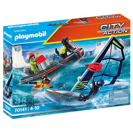 PLAYMOBIL ® City Action-nöd till havs: polar seglaräddning med uppblåsbar båt 70141