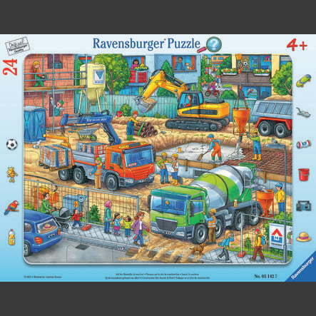 Ravensburger Rahmebpuzzle - Auf der Baustelle ist was los! 24 Teile