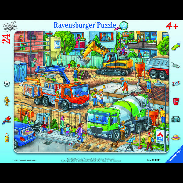 Ravensburger Rahmebpuzzle - Na staveništi se něco děje!                         