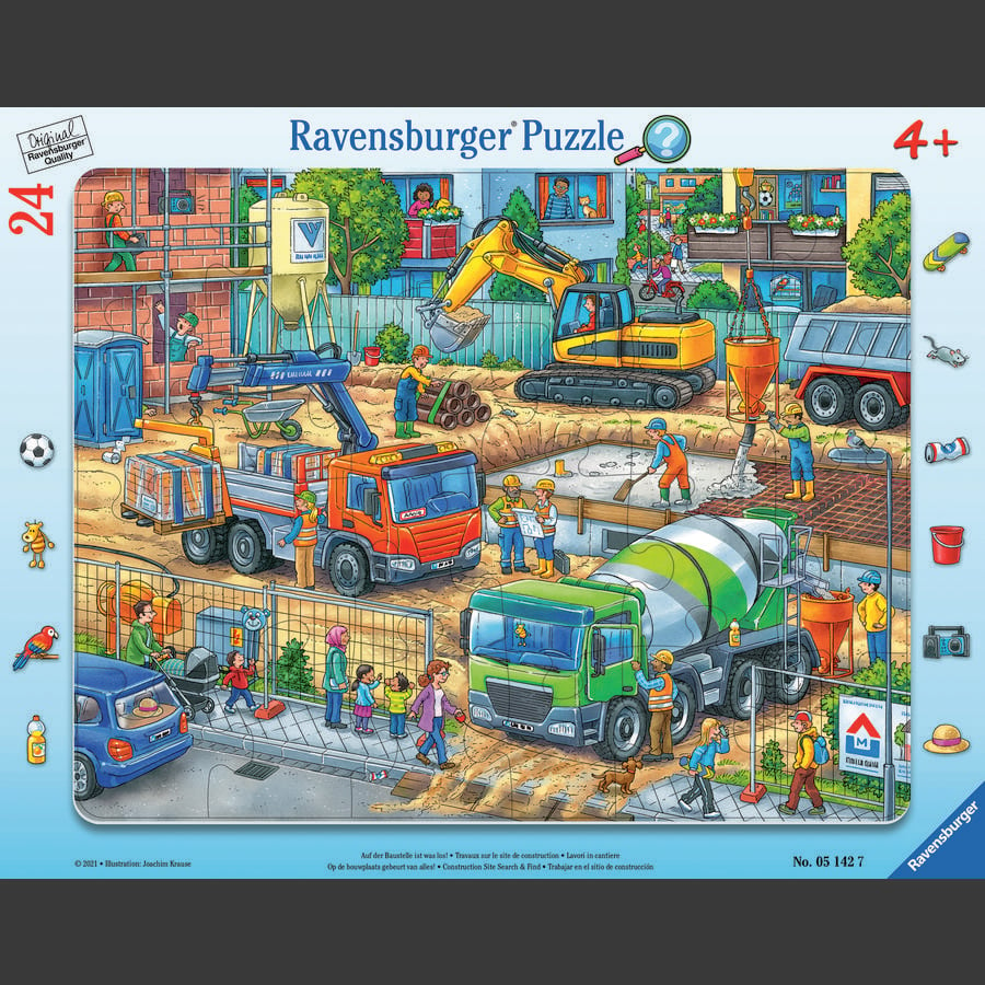 Ravensburger Rahmebpuzzle - Na staveništi se něco děje!                         