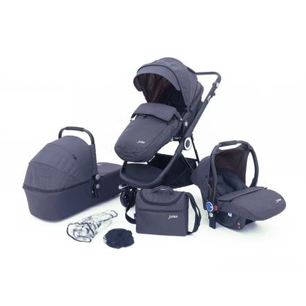 petex Carro de bebé set combi 3 en 1 Multi Traveller gris