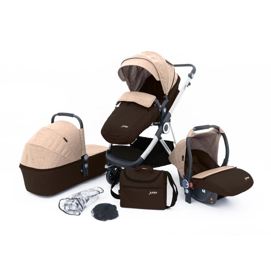 petex 3-w-1 Wózek dziecięcy Multi Traveller braun/chrome