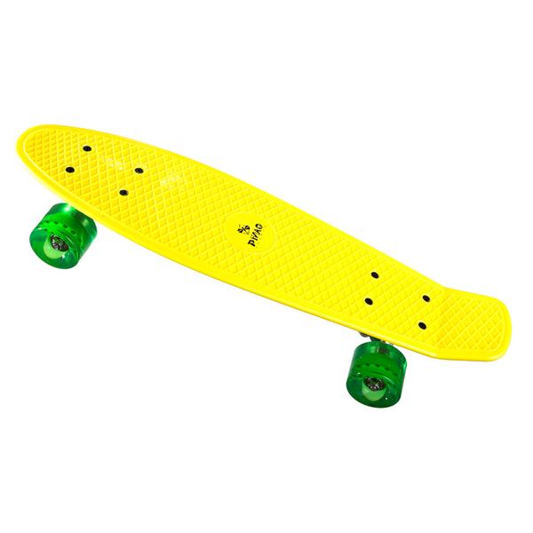PiNAO Sports Skateboard enfant rétro jaune
