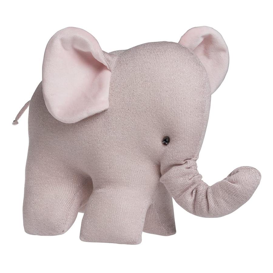 baby's only knuffel olifant Sparkle zilver-roze melee