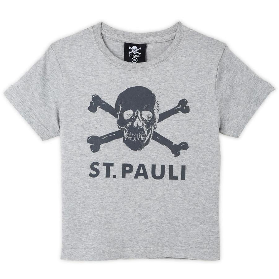 St. Pauli Kinder T-shirt Schedel grijs