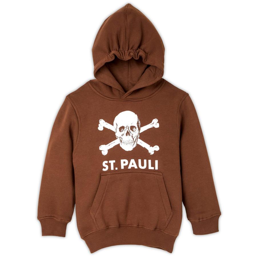 St. Pauli bluza dziecięca z kapturem czaszka brązowa