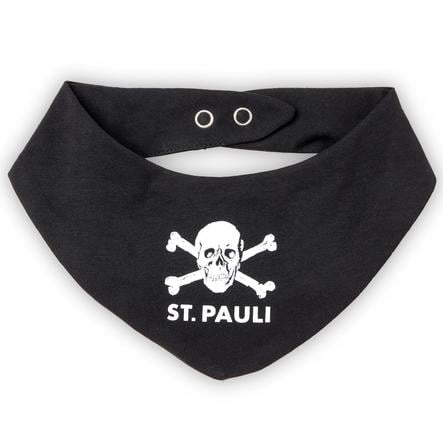 Trojúhelníkový šátek St. Pauli lebka černá