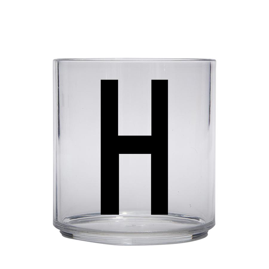 Design letters personalisiertes Trinkglas für Kinder Buchstabe H