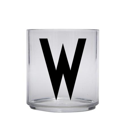 Design letters personalisiertes Trinkglas für Kinder Buchstabe W