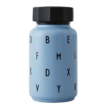 Design letters Thermoflasche mit Strohhalm 330 ml in blau