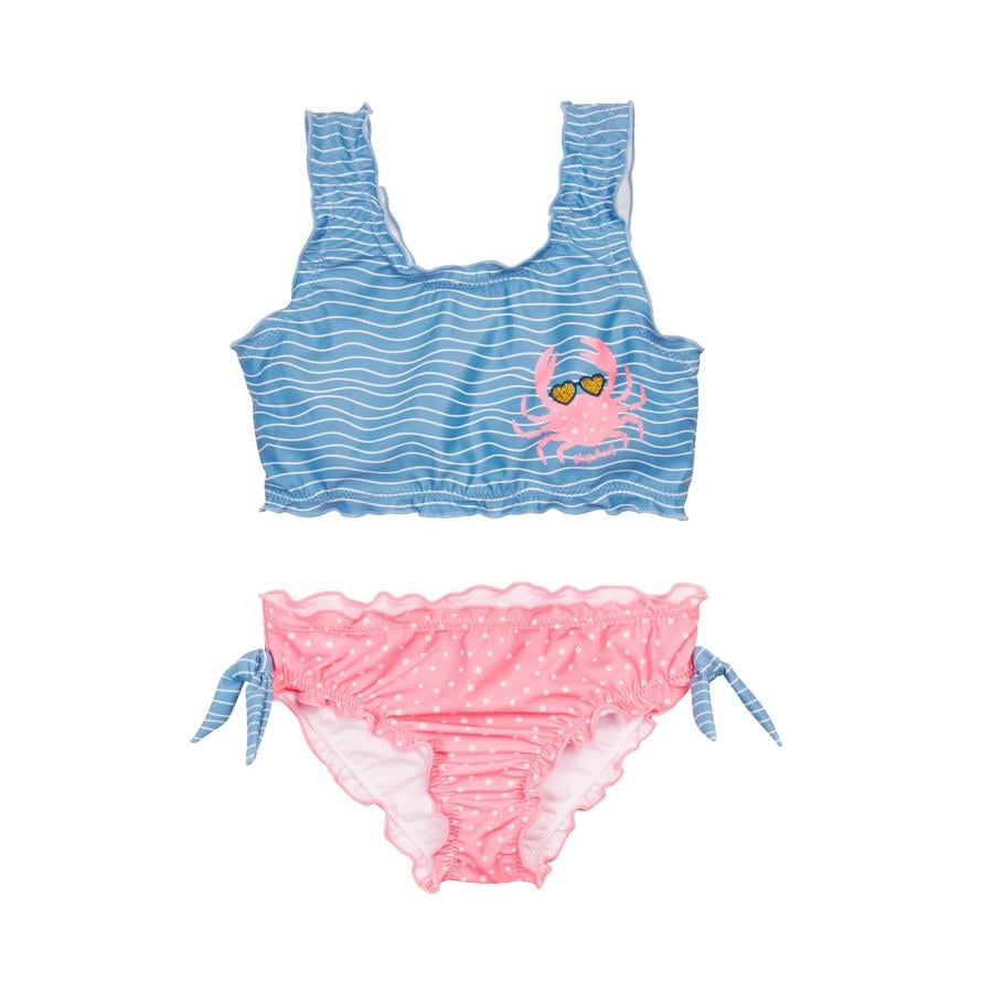 Playshoes UV-beskyttelse bikini krabbe blå-rosa