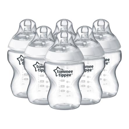Tommee Tippee Dětské láhve Closer to Nature Baby - 260 ml, balení 6 ks, bílé