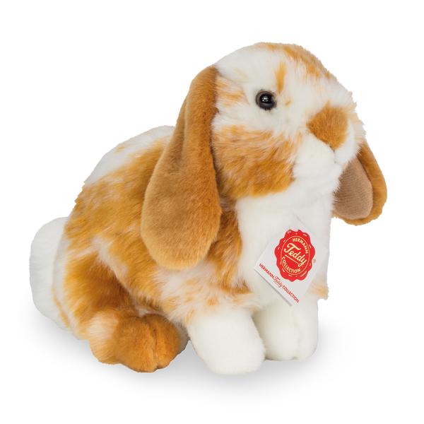 Teddy HERMANN ® Bunny sitting licht bruin/wit bont 20 cm