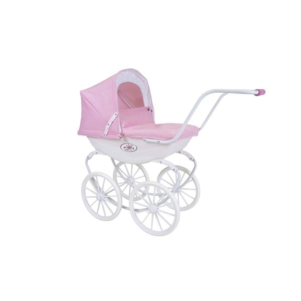 knorr® legetøj dukkevogn Klassic barnevogn pink / hvid
