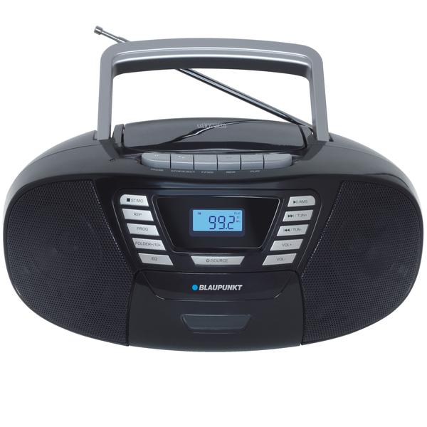 BLAUPUNKT Boombox mit CD + Kassette + USB + Bluetooth 4.2, schwarz 