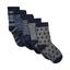 Minymo Socken 5er-Pack Muster Hell Grau