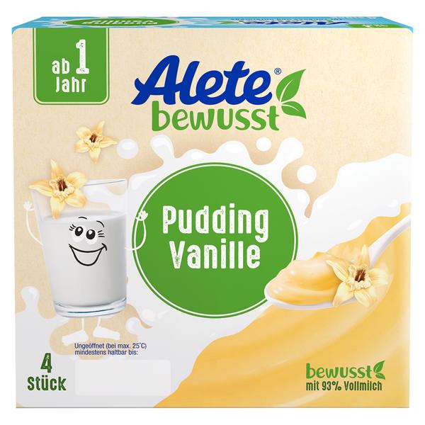 Alete Becherprodukt Pudding Vanille 4 x 100 g ab dem 1. Jahr
