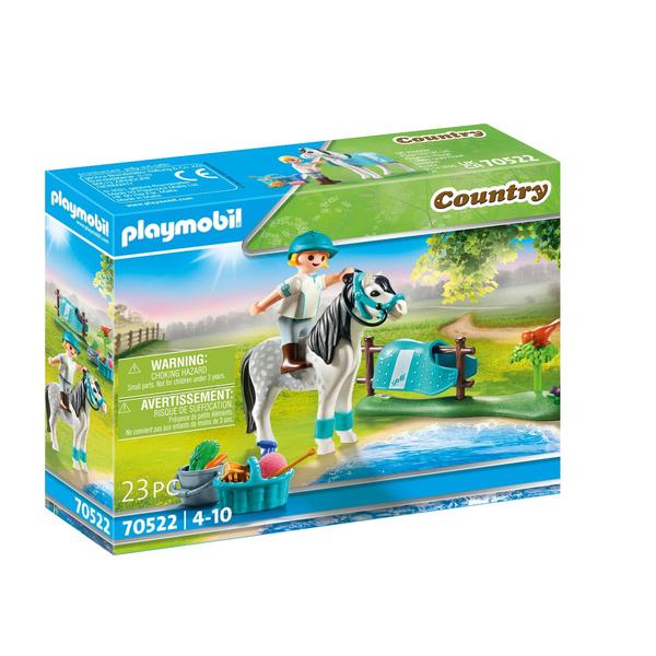PLAYMOBIL® Figurine cavalière et poney gris Country Classic 70522