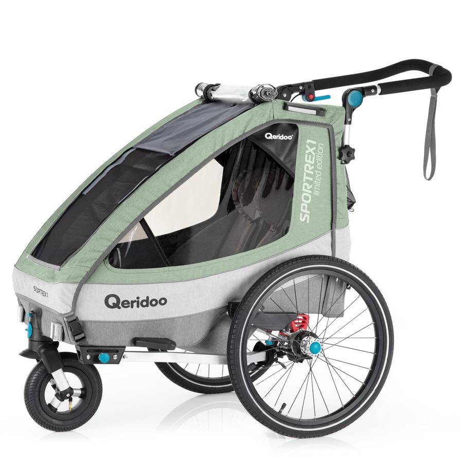 Qeridoo® Remorque de vélo enfant Sportrex1 édition limitée Mint 2020