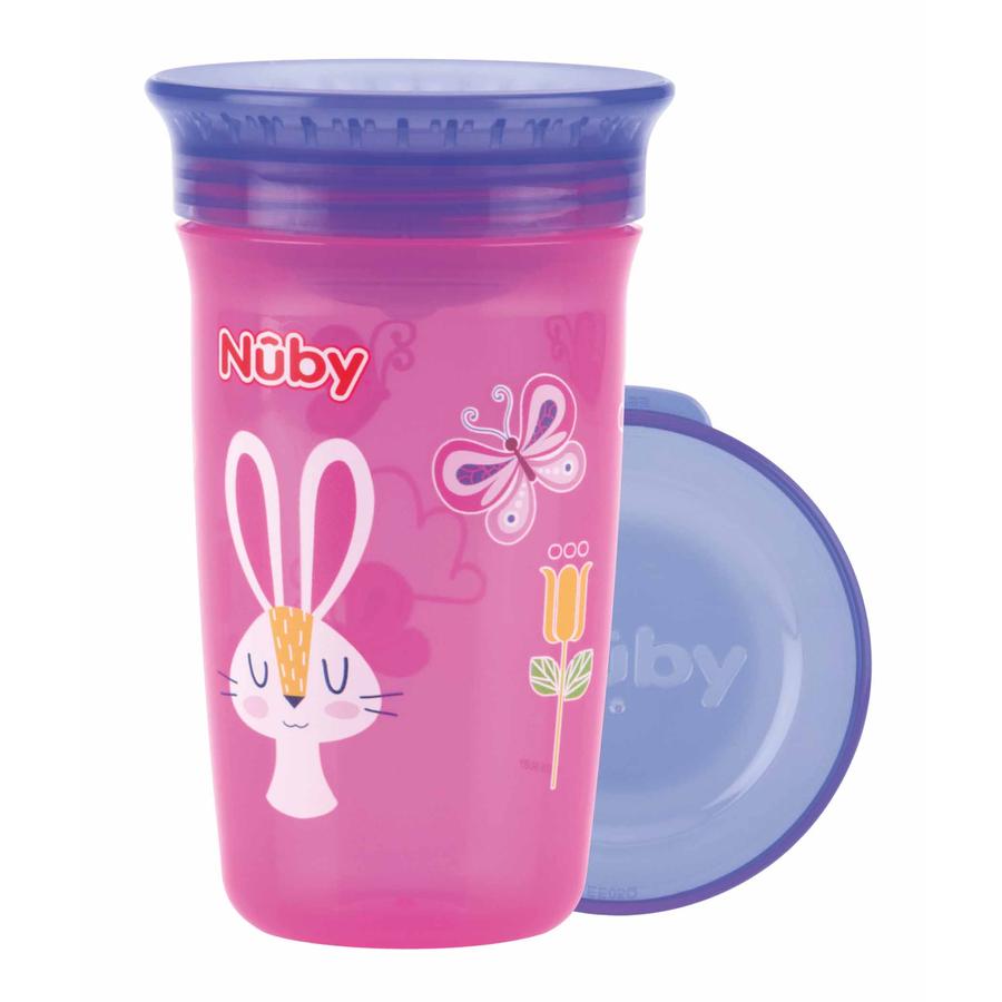 Nûby 360° Tritan sippy cup WONDER CUP 300 ml w kolorze różowym