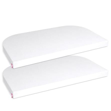 Babybay Drap Housse Enfant Jersey Deluxe Pour Modele Maxi Midi Boxspring Blanc x50 Cm Lot De 2 Roseoubleu Fr