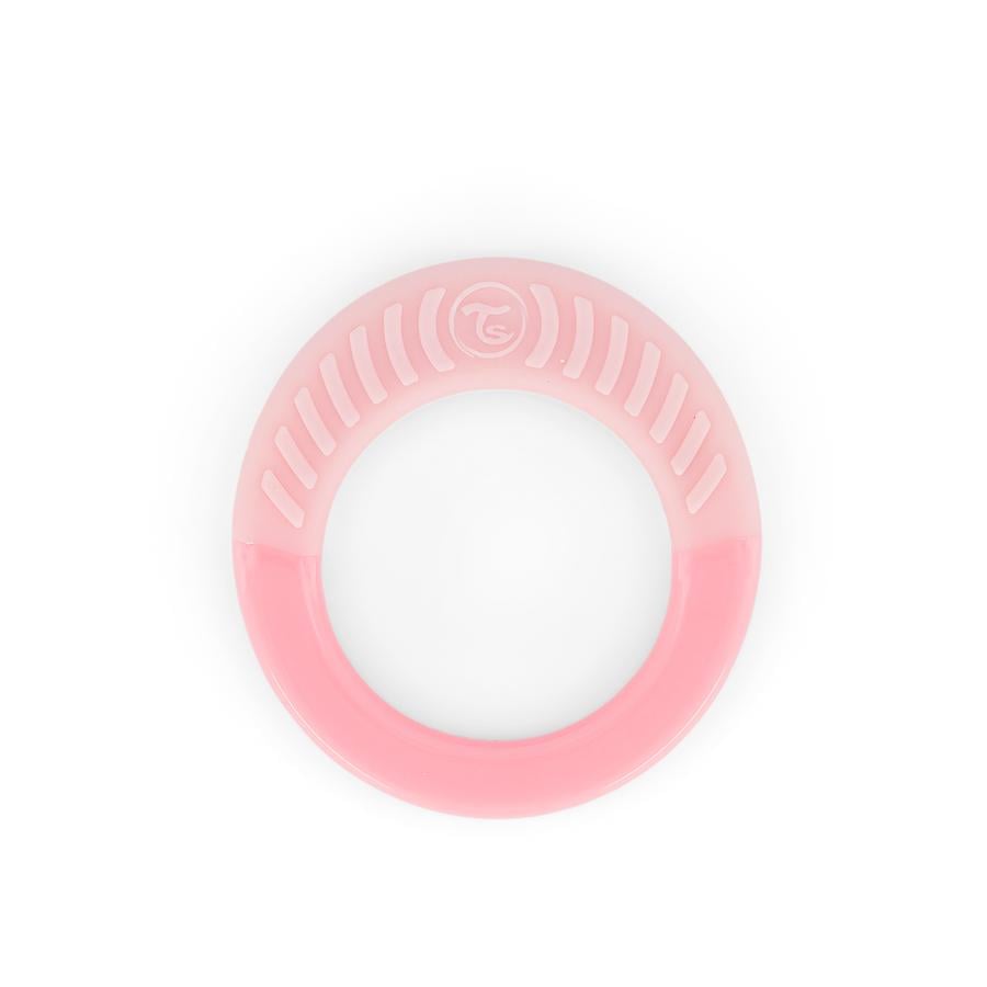 TWIST SHAKE  Kousací kroužek od 1. měsíce v pastelově růžové barvě
