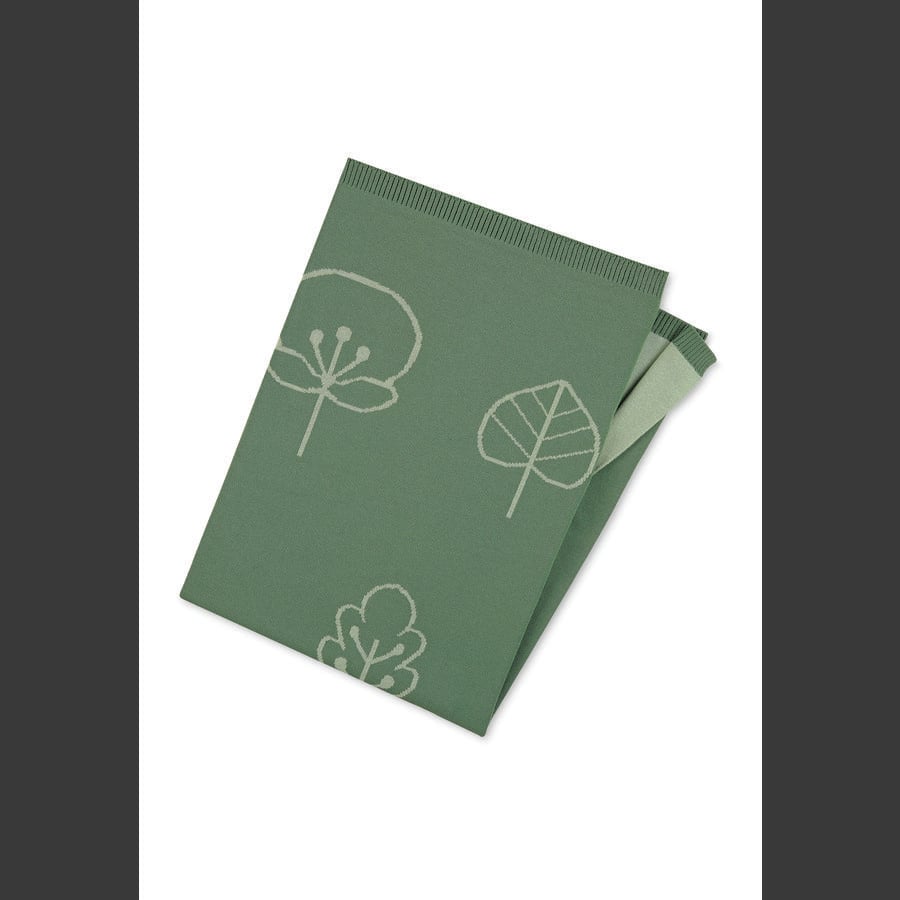 Sterntaler Økologisk strikket tæppe mørkegrønt 100 x 75 cm