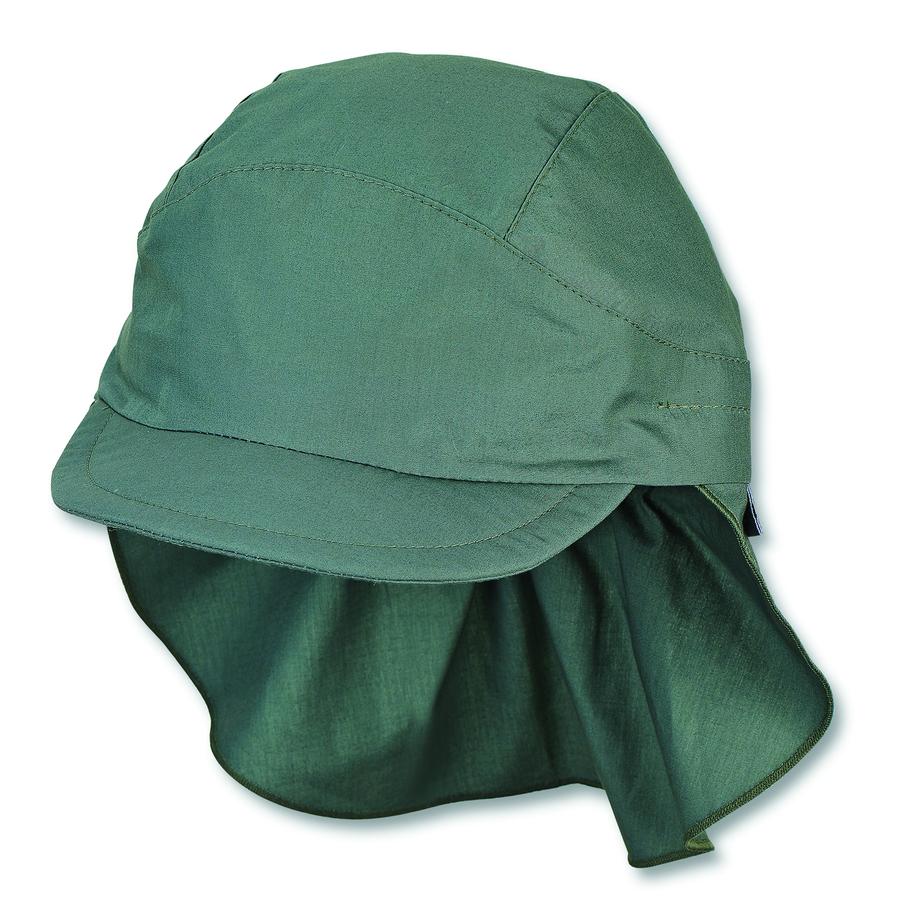Sterntale czapka z daszkiem z ochroną karku ciemnozielona 