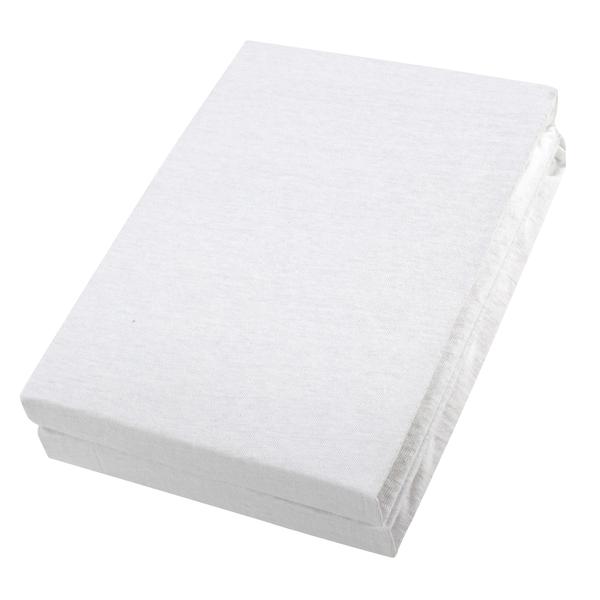 Alvi® Spannbettlaken Doppelpack weiß/weiß 40 x 90 cm