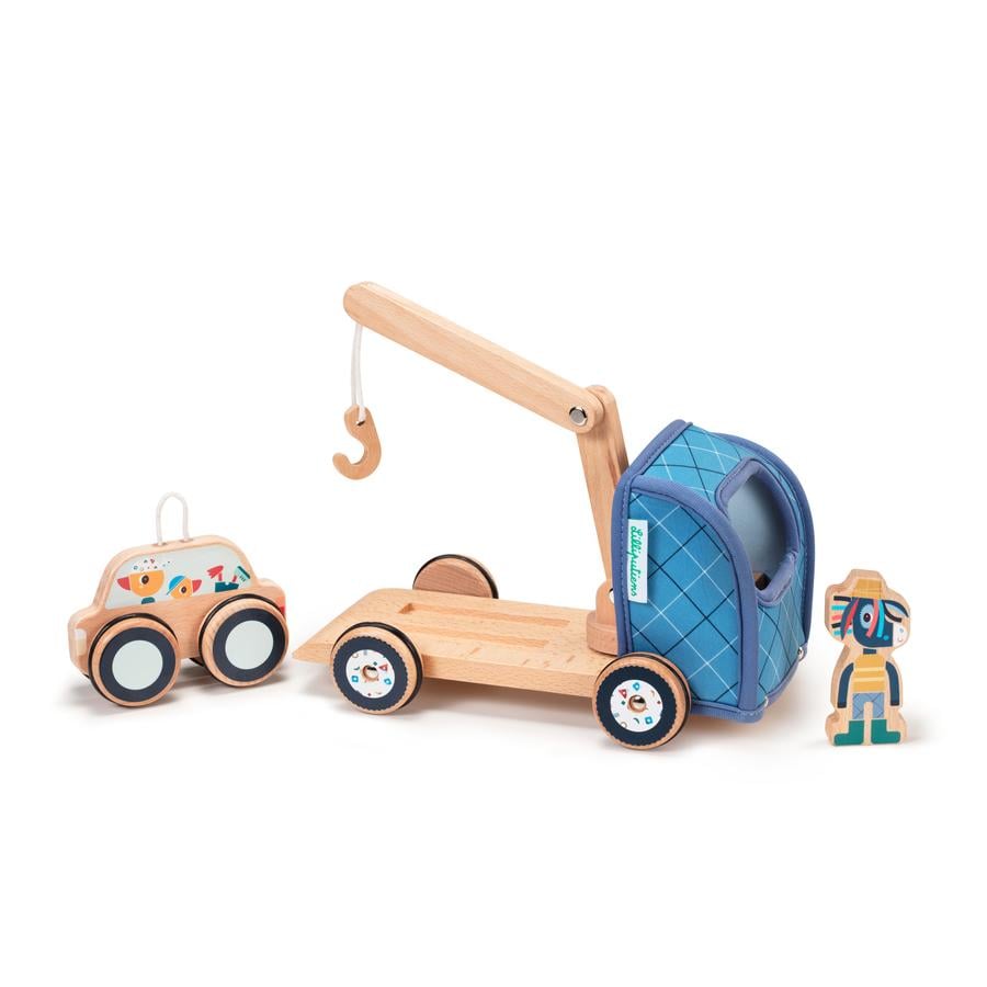 Lilliputiens IGNACE sleepwagen van hout &amp; neopreen, vanaf 24 maanden