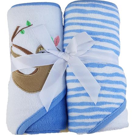 HÜTTE & CO badehåndkle med hette dobbel pakke blå