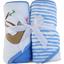 HÜTTE & CO badehåndkle med hette dobbel pakke blå