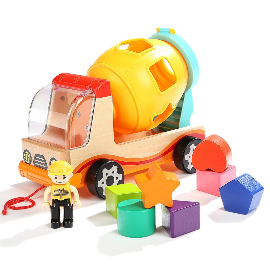 Top B right   Toys® Vehículo de construcción con juego de aprendizaje de formas