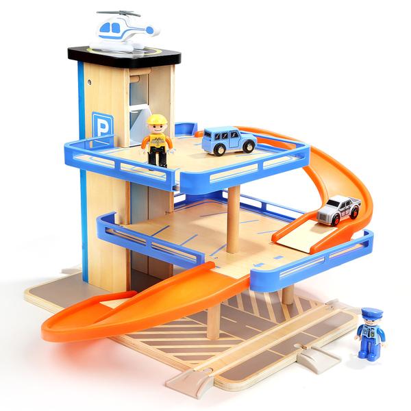 TopBright Toys® Holz Parkhaus-Spielset