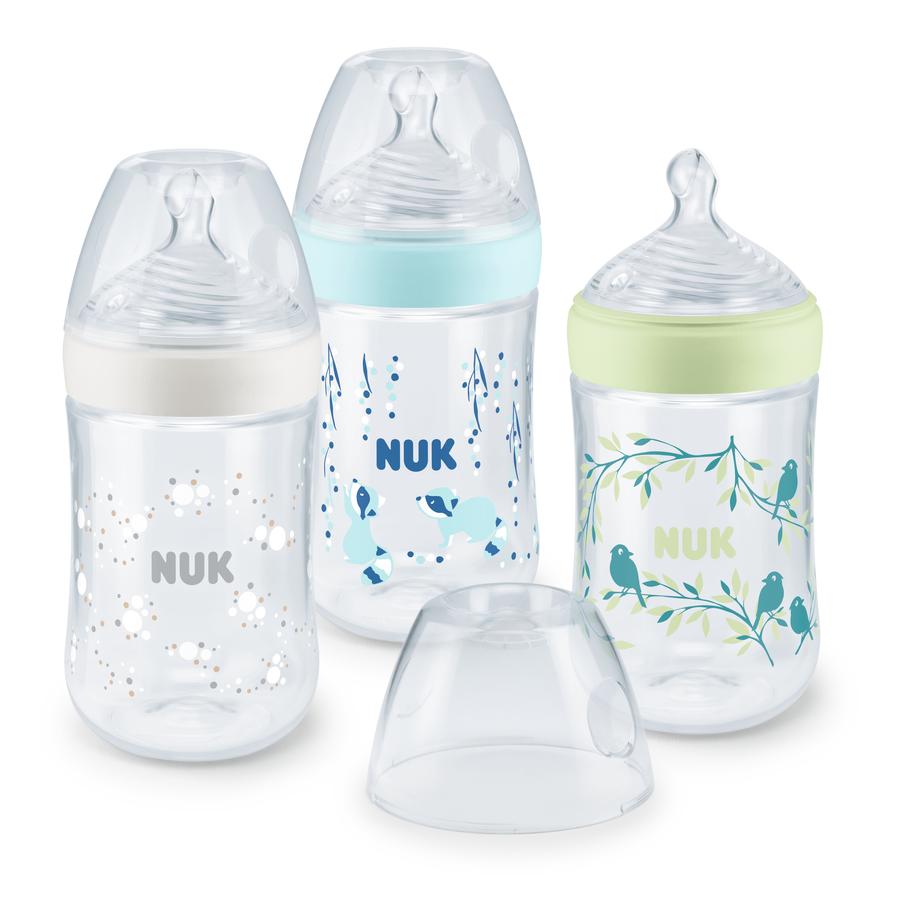 NUK Babyfles Nature Sense Boy 3-pack, met temperatuur Control , in blauw