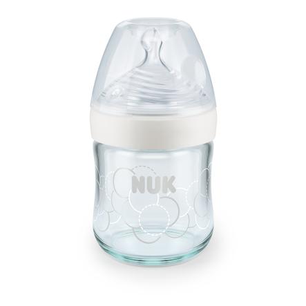 NUK Babyflaske Nature Sense 120 ml, i hvid
