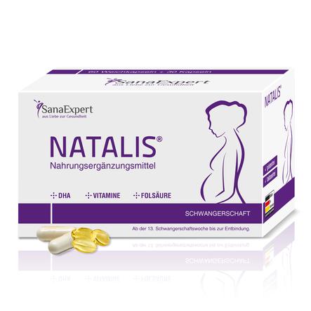 SanaExpert Nahrungsergänzungsmittel Natalis® für die Schwangerschaft 1 x Monatspackung á 90 Kapseln