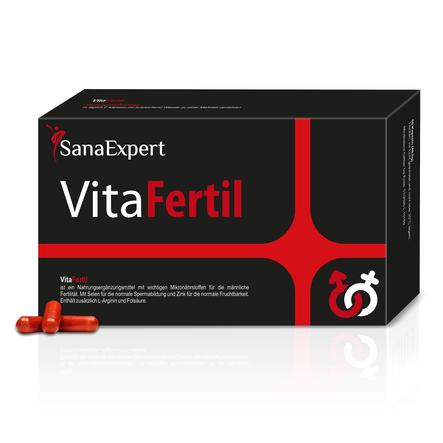 SanaExpert Nahrungsergänzungsmittel VitalFertil Vitamine bei Kinderwunsch für den Mann 1 x Monatspackung á 60 Kapseln
