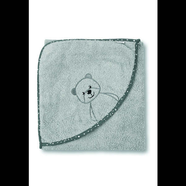 Sterntaler Badehåndklæde med hætte Baylee grå 100 x 100 cm