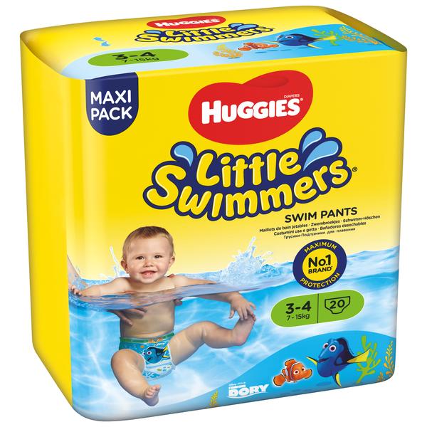 Größe 3-4 Huggies Little Swimmers Einweg-Schwimmwindeln für Babys und Kinder Unisex 12 Bade-Windeln 7-15 kg 