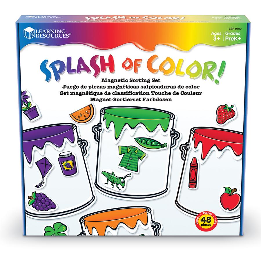 Learning Resources ® Puszki farby - Magnetyczny zestaw do sortowania