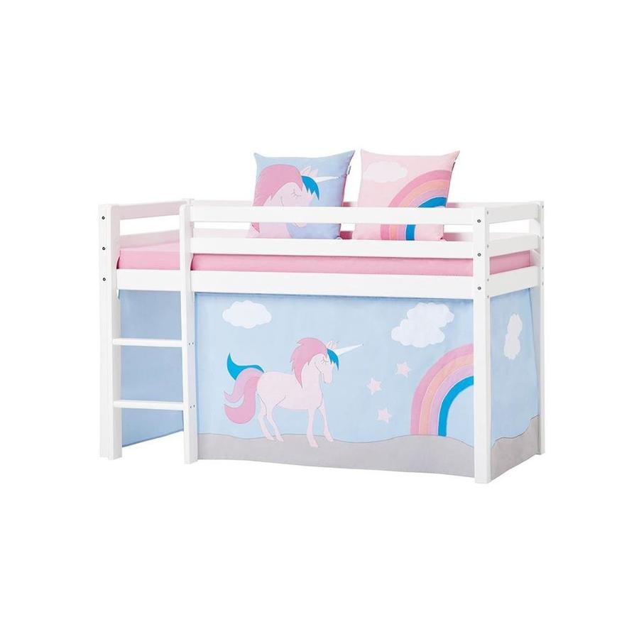 Hoppekids Záclona Unicorn pro poloviční podkrovní postel 70 x 160 cm