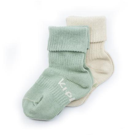 KipKep Calcetines Stay-On Calming Green pack doble