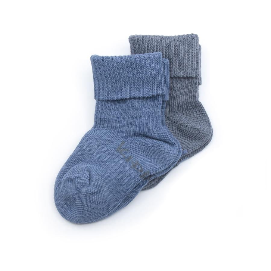 KipKep Stay-On Socken 2er-Pack Denim Blue