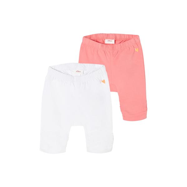 s. Olive r Wielershort 2-pack white /pink