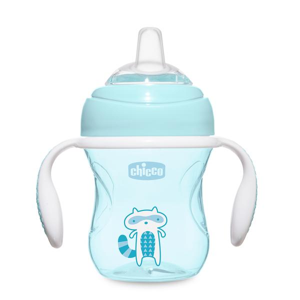 chicco Sippy Cup Transition bleu 4M+ 200ml